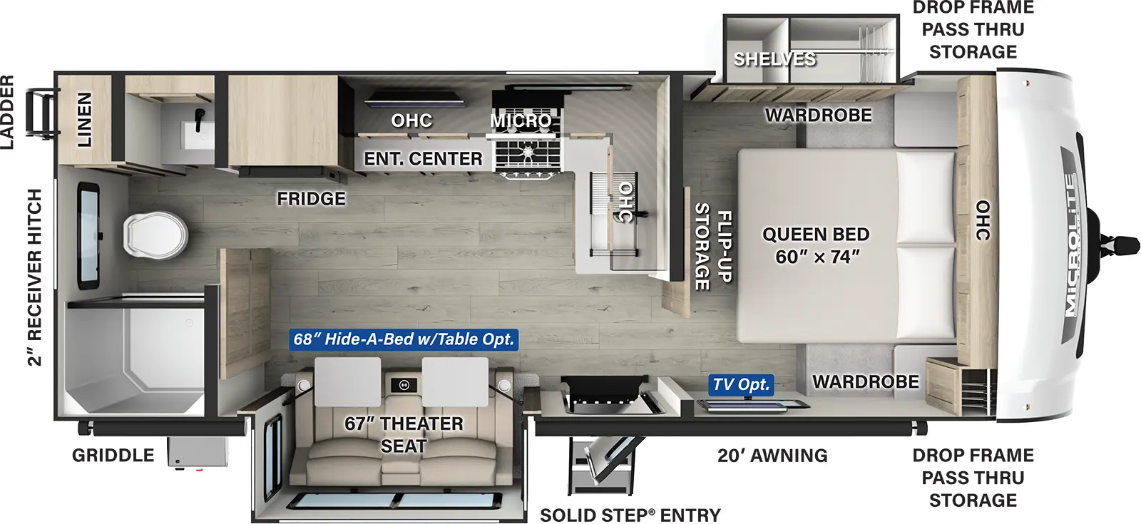 Flagstaff Micro Lite 25FBDS Floorplan